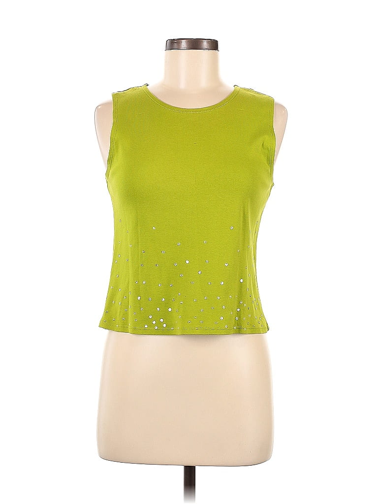 Ann Taylor Loft 100 Cotton Green Tank Top Size M 45 Off Thredup