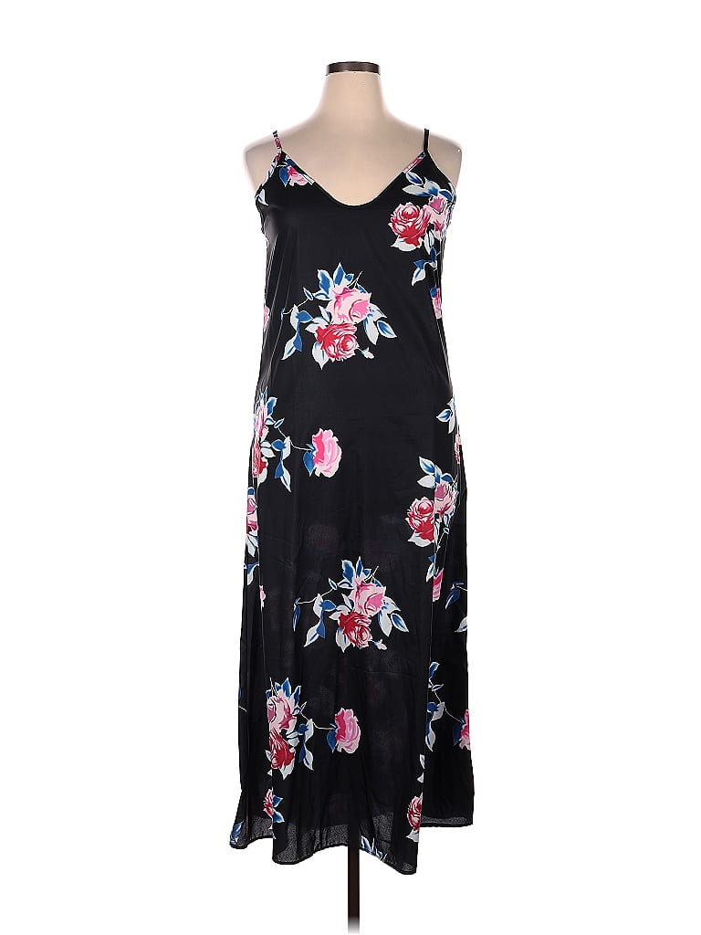 Unbranded Floral Motif Floral Black Cocktail Dress Size XL - 56% off ...