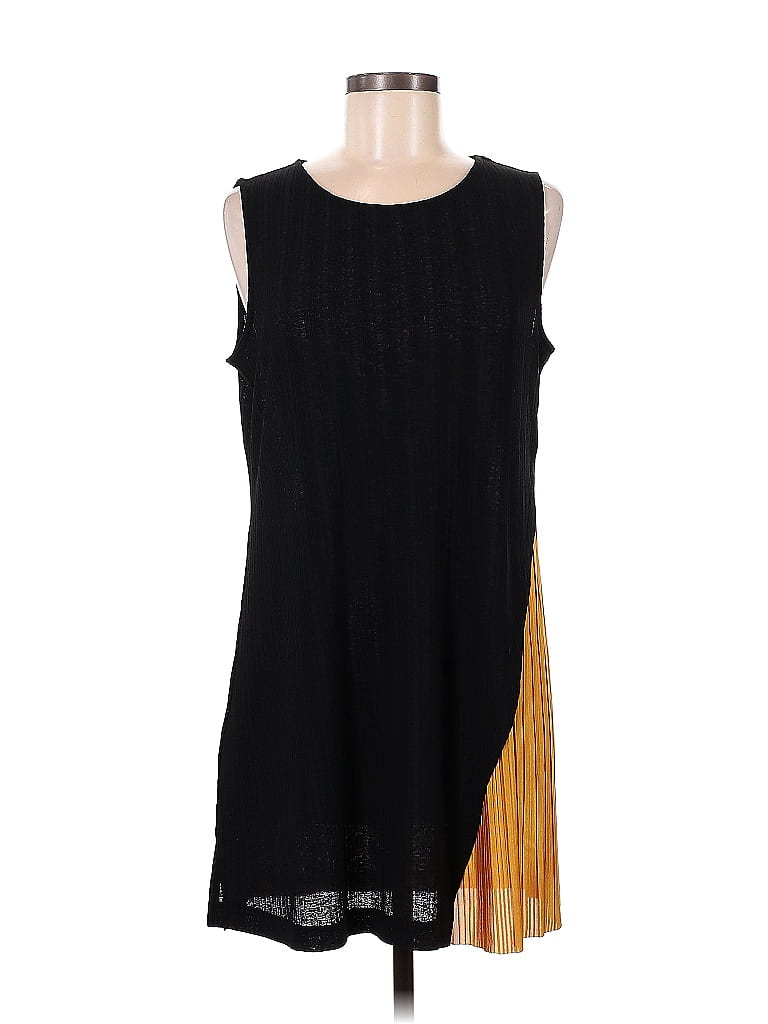 Alfani Graphic Color Block Black Casual Dress Size M - photo 1