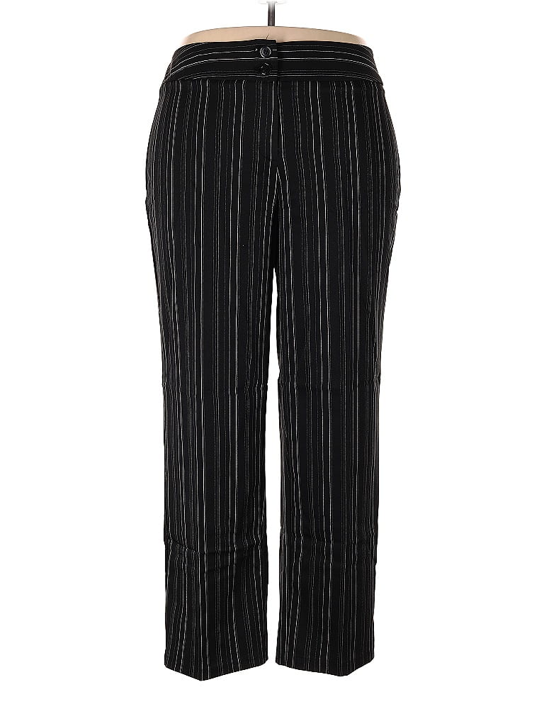 DressBarn Stripes Black Dress Pants Size 16 - photo 1