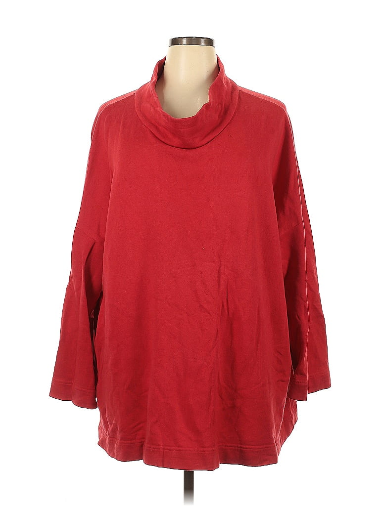 Pull Col Roulé Femme BAMBOO TRADERS Rouge - Taille XL, En Bambou, Occasion Très Bon État