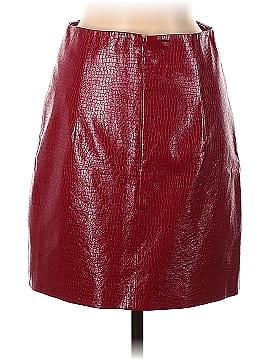 Porridge Faux Leather Skirt (view 2)