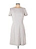 BOSS by HUGO BOSS Marled Solid Gray Casual Dress Size 8 - photo 1