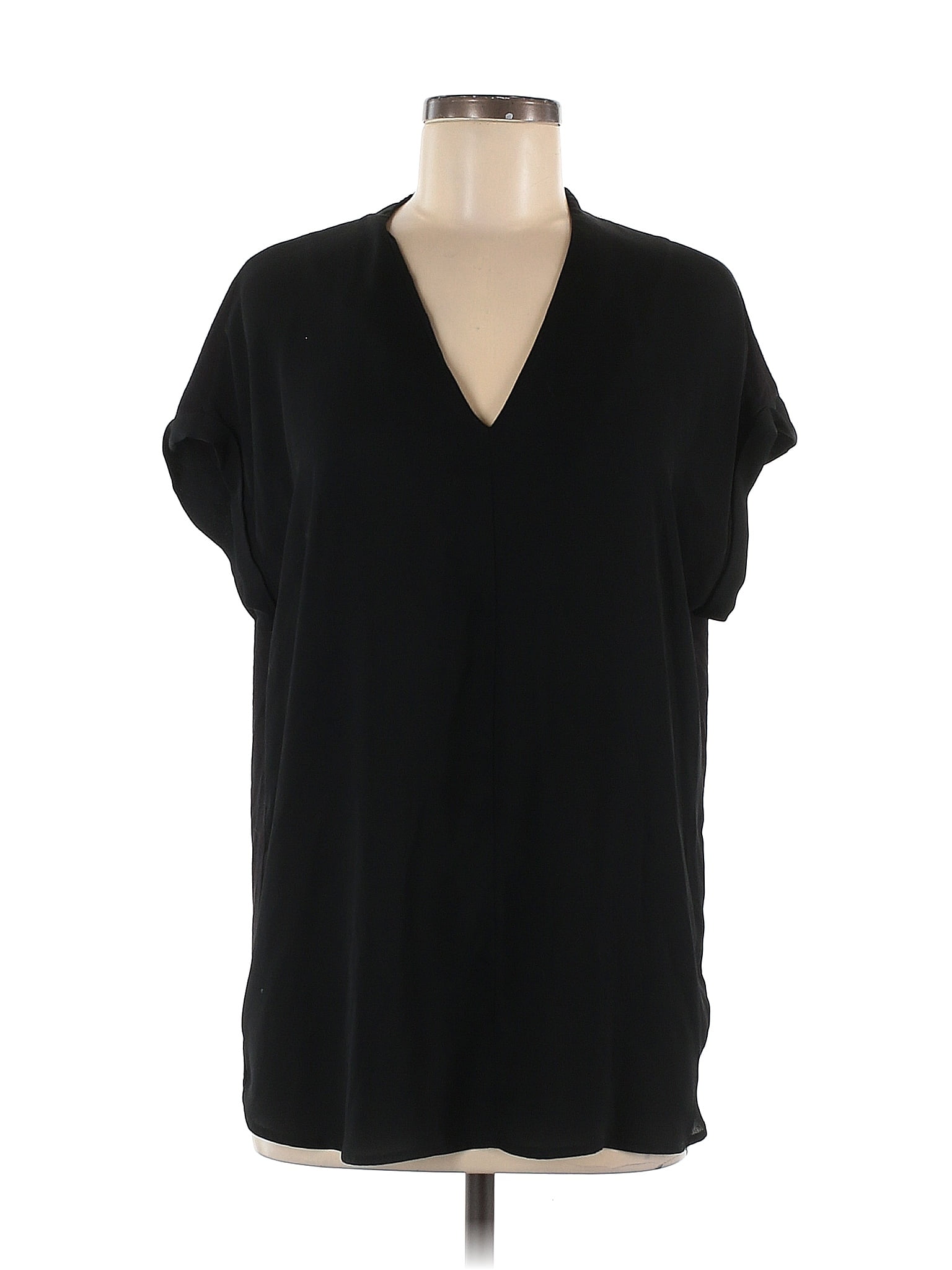 Pleione Black Short Sleeve Blouse Size M - 50% off | ThredUp