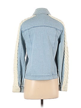 Tanya Taylor Percy Denim Jacket with Cable Knit Trim (view 2)