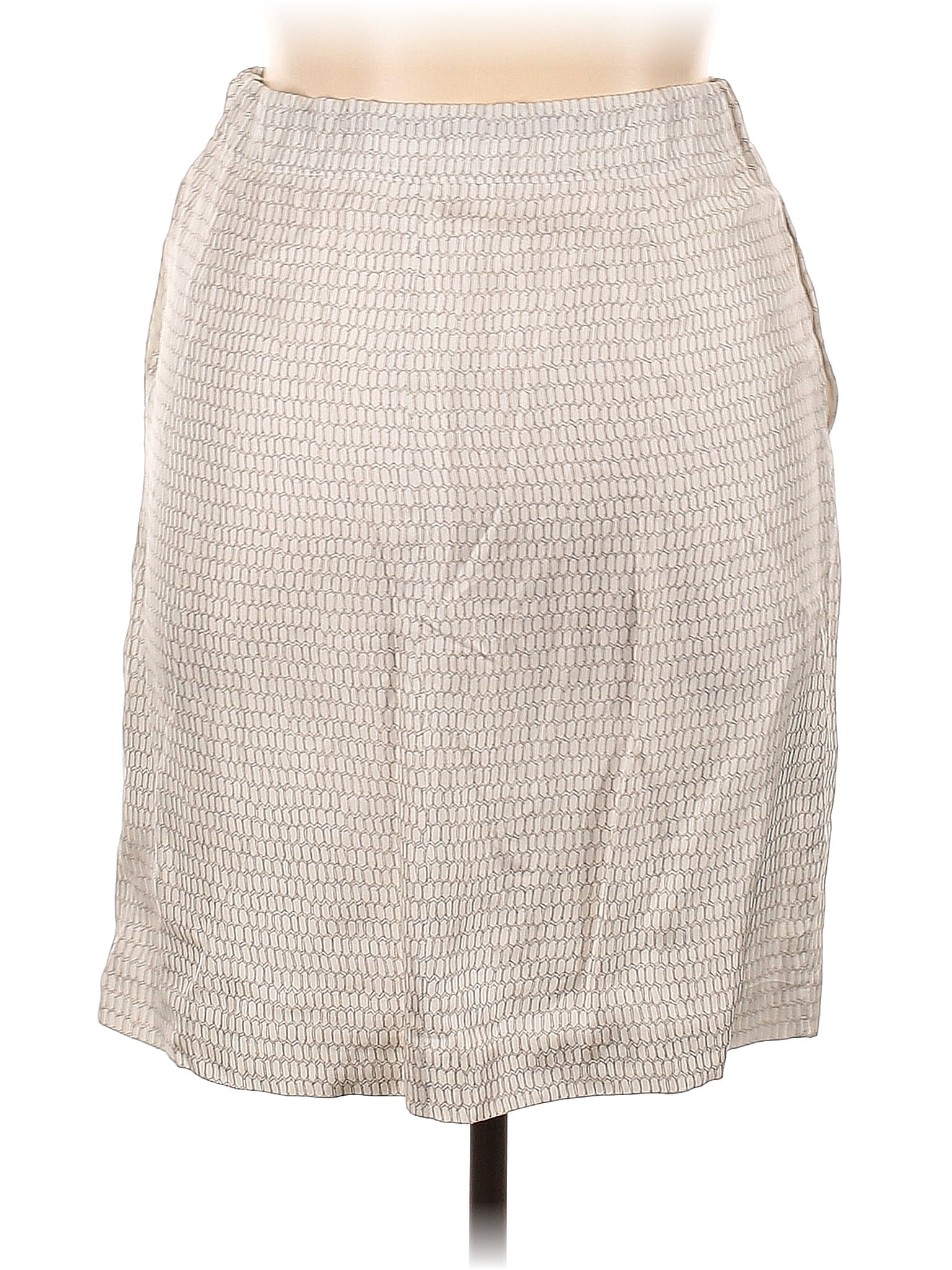 スカート FABIANA FILIPPI Women Skirts GND265F420L298 VR1 WHITE Wool and cotton pencil skirt, raffia for Women | Fabiana