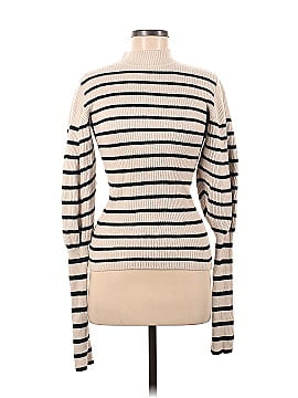 Khaite Joanna Striped Puff-Sleeve Sweater (view 1)