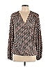 INC International Concepts 100% Polyester Brown Long Sleeve Blouse Size L - photo 1