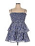 Aqua 100% Cotton Damask Paisley Brocade Blue Casual Dress Size XL - photo 1