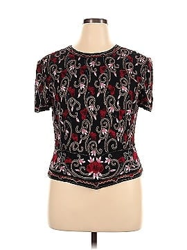 Papell Boutique Evening Short Sleeve Blouse (view 1)