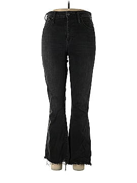 Madewell Tall Curvy Cali Demi-Boot Jeans in Berkeley Black: Chewed-Hem Edition (view 1)