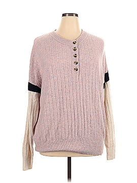 Madewell Striped Bowden Henley Sweater in Coziest Yarn (view 1)
