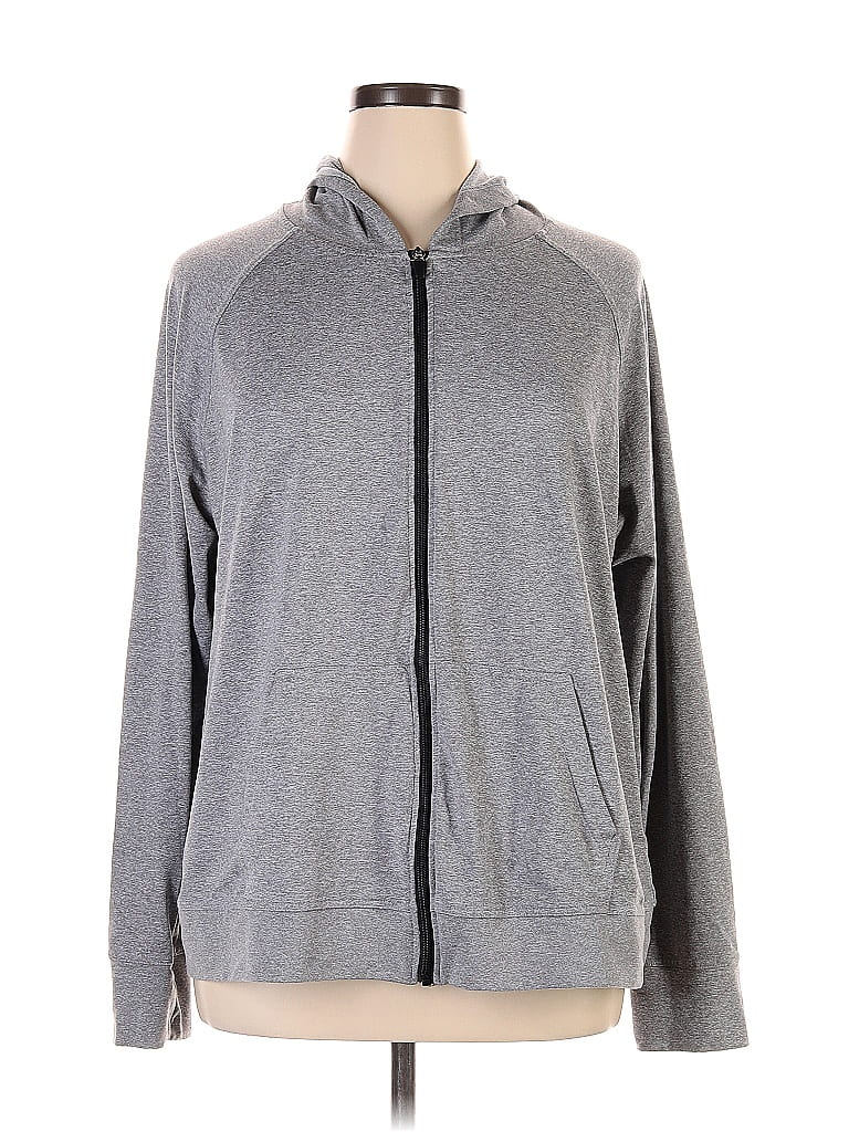 Athletic Works Gray Zip Up Hoodie Size 22 (Plus) 44 off ThredUp
