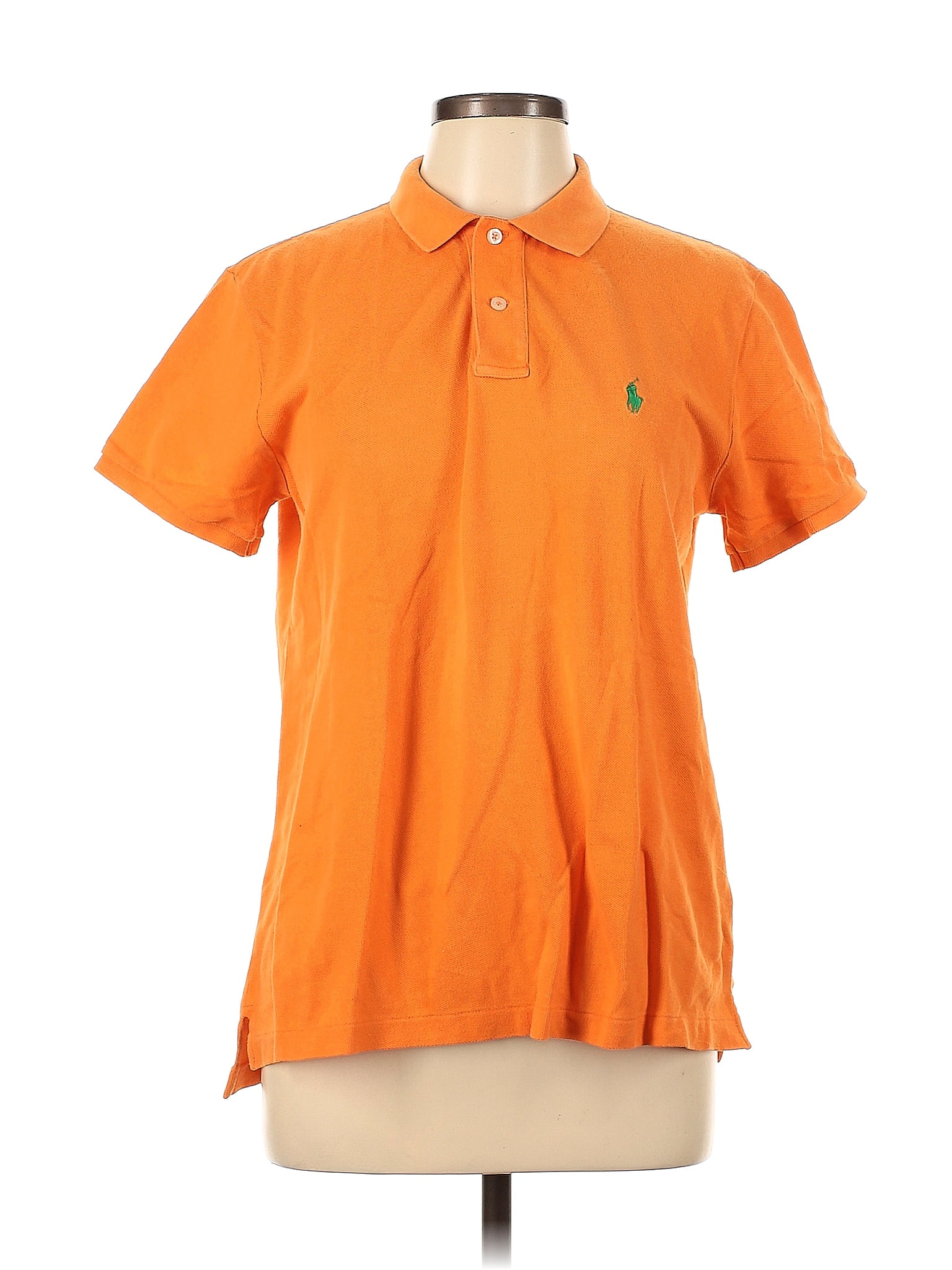 Ralph Lauren 100 Cotton Orange Short Sleeve Polo Size L 74 Off