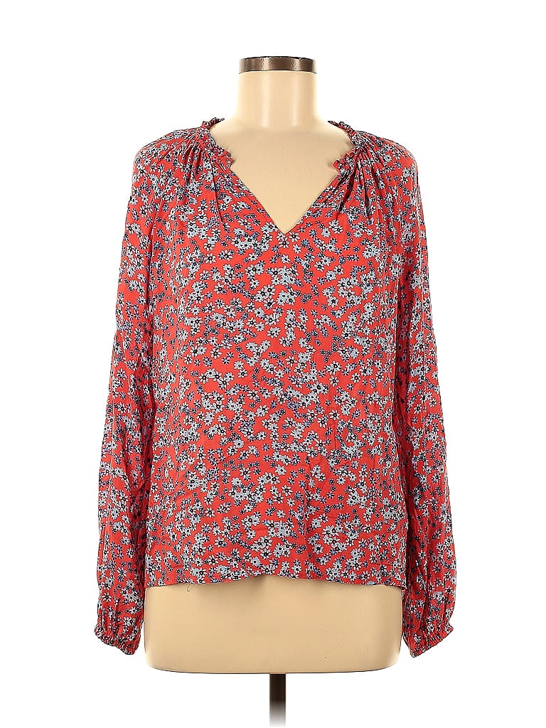 Gap 100% Rayon Red Long Sleeve Blouse Size M - 85% off | ThredUp