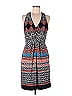 Laundry by Shelli Segal 100% Polyester Paisley Fair Isle Graphic Aztec Or Tribal Print Blue Cocktail Dress Size 8 - photo 1