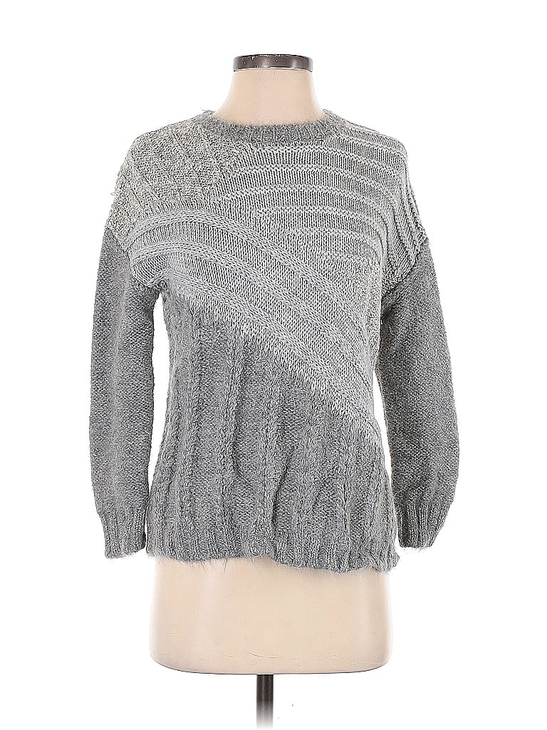 Pre-owned Current Elliott Wool Pullover Sweater In Gray