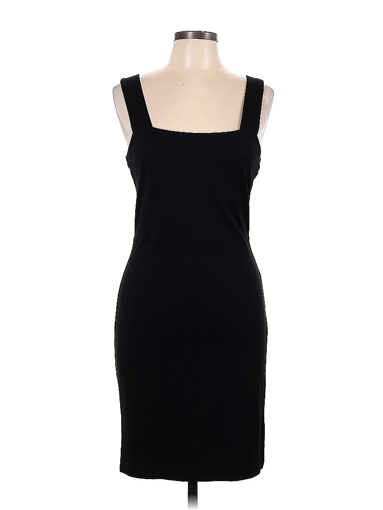H&M Solid Black Casual Dress Size L - 50% off | ThredUp