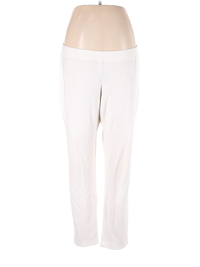 Eileen Fisher White Casual Pants Size L - photo 1