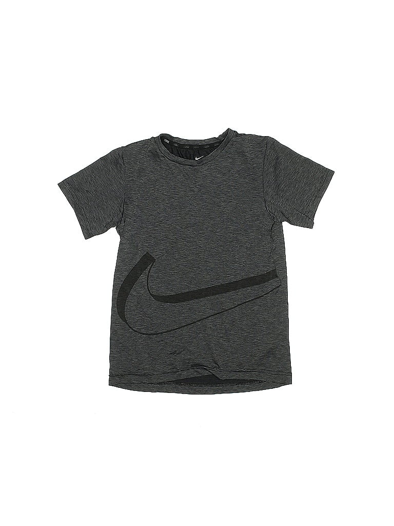 Nike 100% Polyester Marled Gray Short Sleeve T-Shirt Size M (Kids) - photo 1