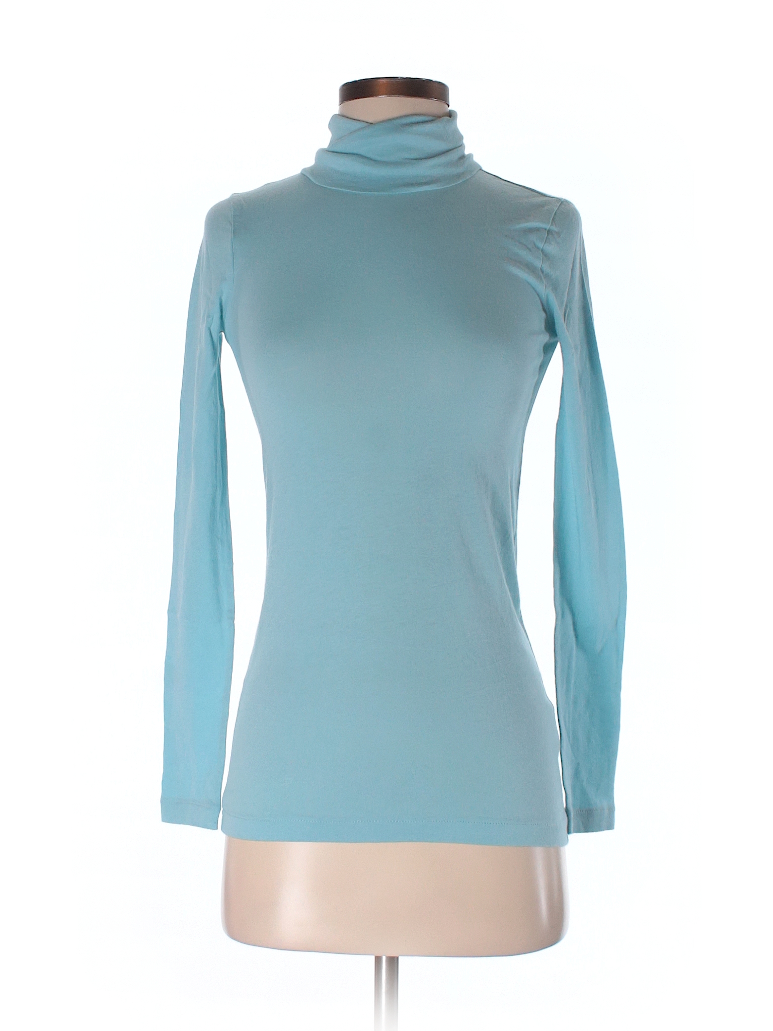 light blue turtleneck top