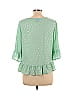 W5 100% Polyester Green 3/4 Sleeve Blouse Size L - photo 2