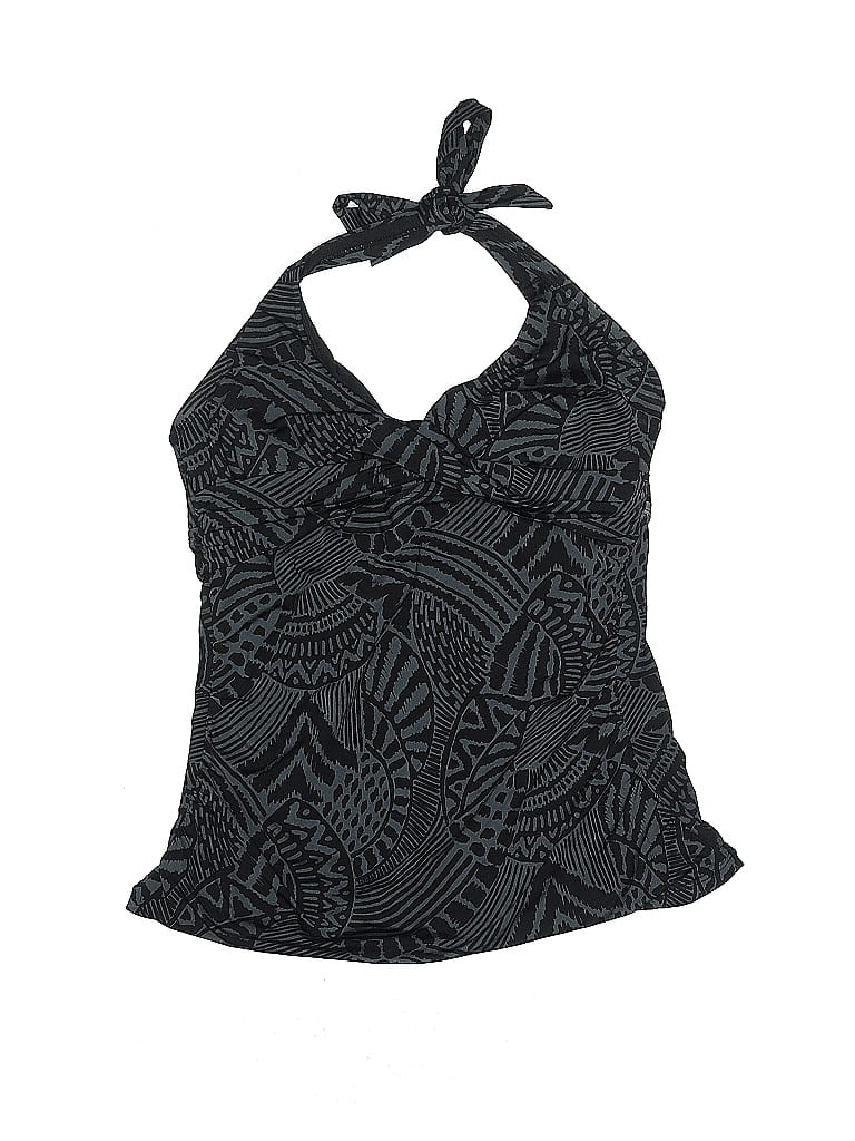 Kona Sol Paisley Batik Black Swimsuit Top Size S - photo 1