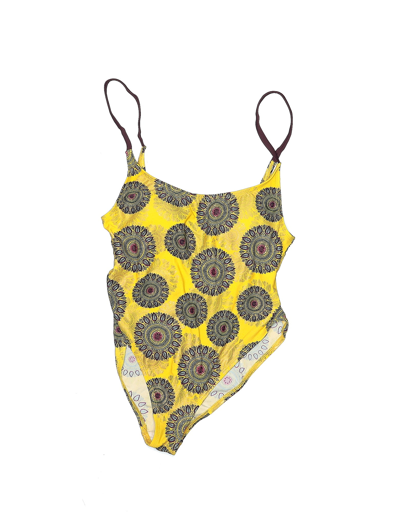 Mint Swim Jacquard Marled Tortoise Floral Motif Snake Print Acid Wash