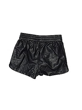 En Creme Faux Leather Shorts (view 2)