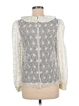 RED Valentino Long Sleeve Silk Top (view 2)