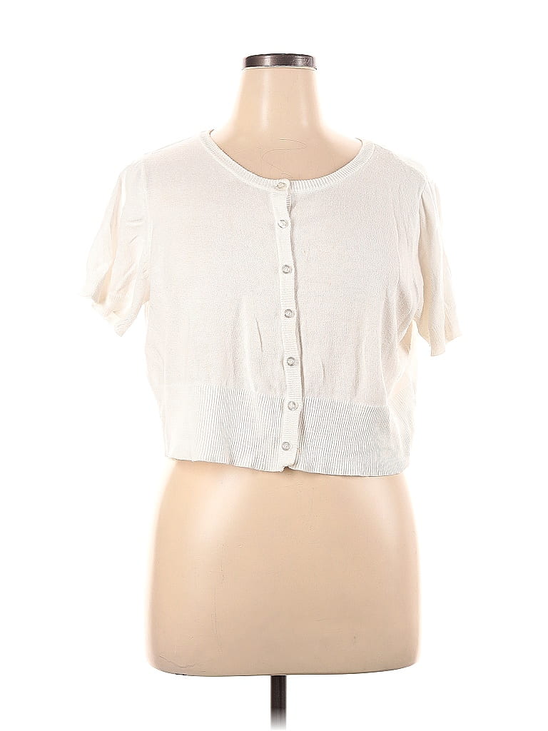 Jessica London 100% Cotton Ivory Cardigan Size 14 - 16 - photo 1