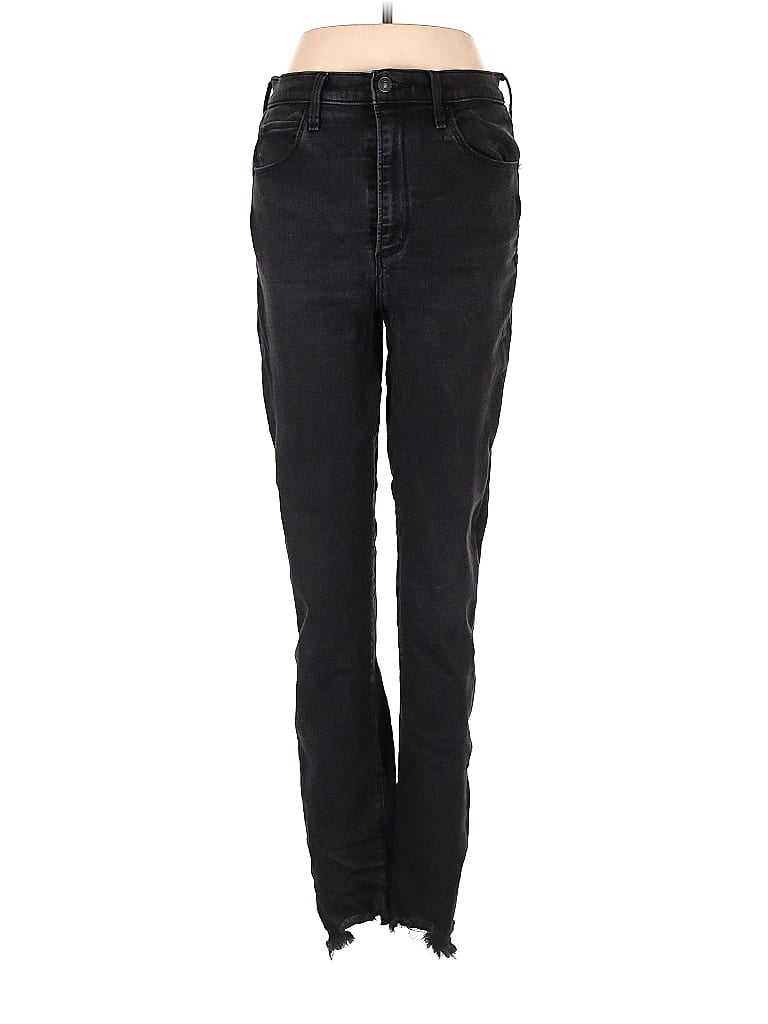 Abercrombie & Fitch Tortoise Grid Chevron-herringbone Black Jeans Size 8 - photo 1