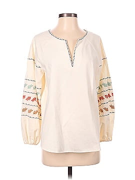 Madewell Embroidered-Sleeve Popover Top (view 1)