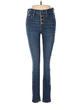 Madewell 9" Mid-Rise Skinny Jeans in Hayes Wash: Button-Front Edition (view 1)