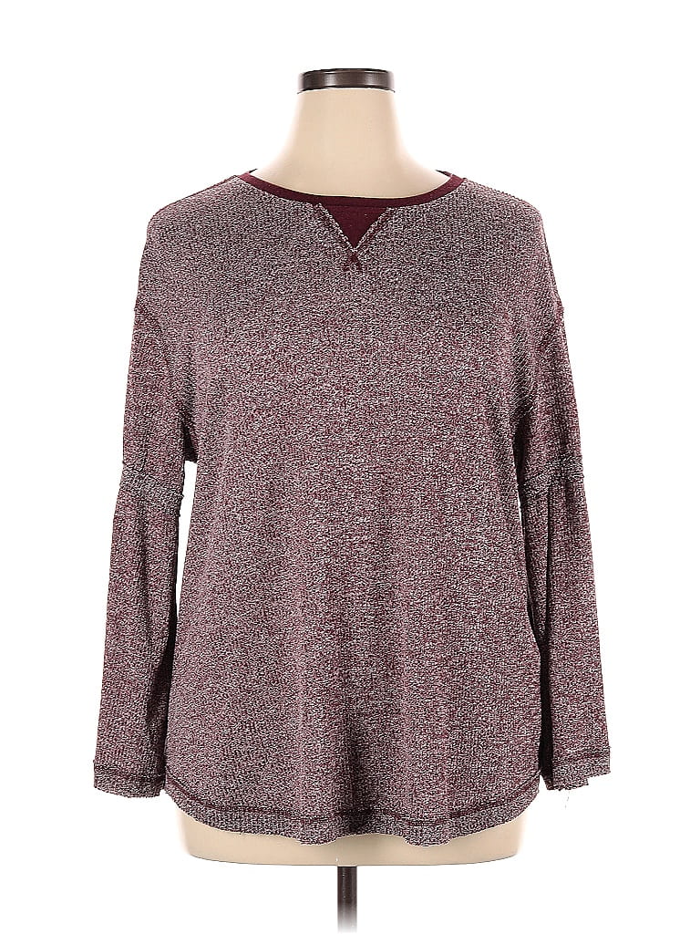 Jessica Simpson Marled Burgundy Pullover Sweater Size 1X (Plus) - 71% ...
