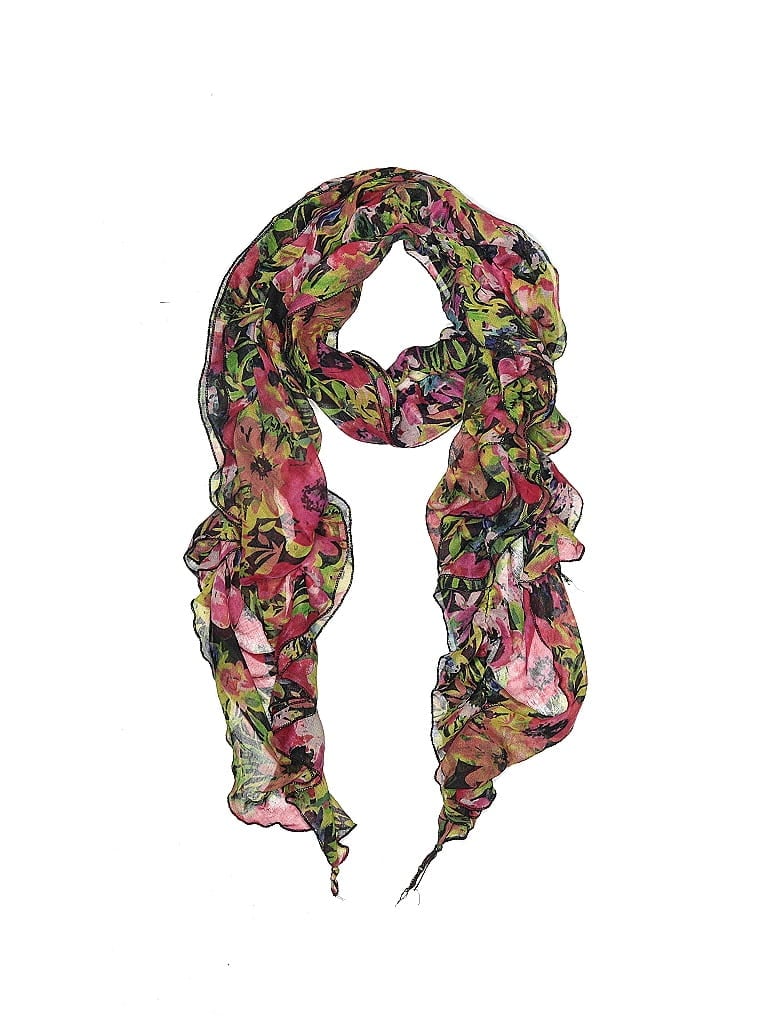 Unbranded Floral Motif Paisley Baroque Print Floral Pink Scarf One Size - photo 1
