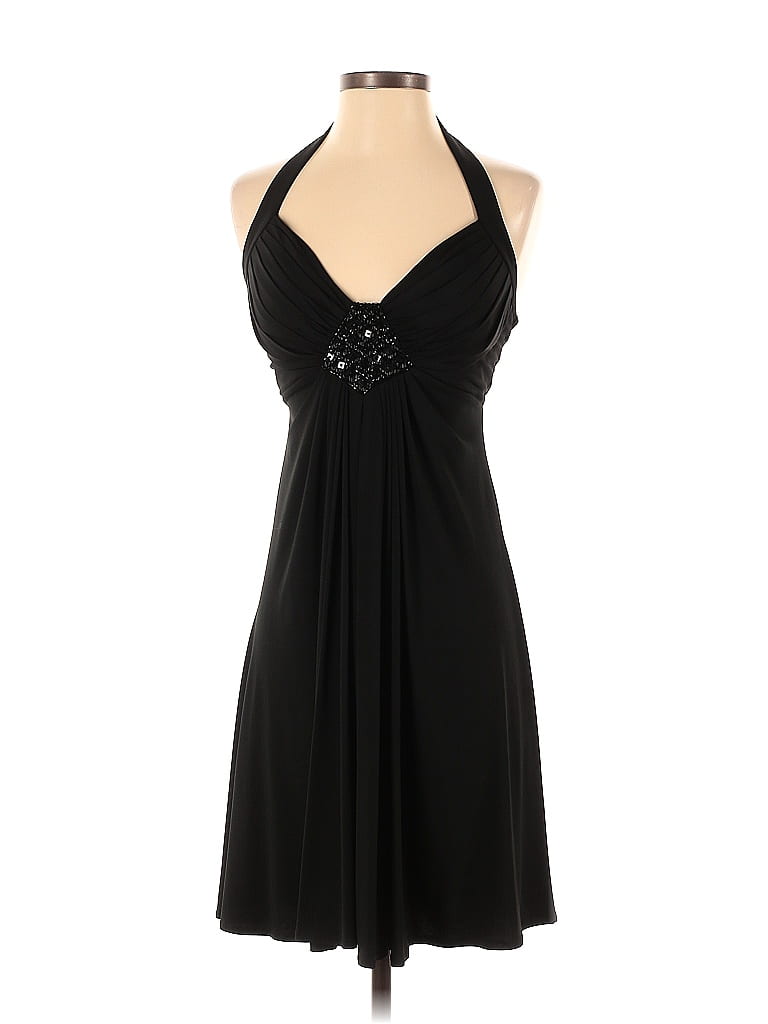 Maggy London Black Casual Dress Size 4 (Petite) - photo 1
