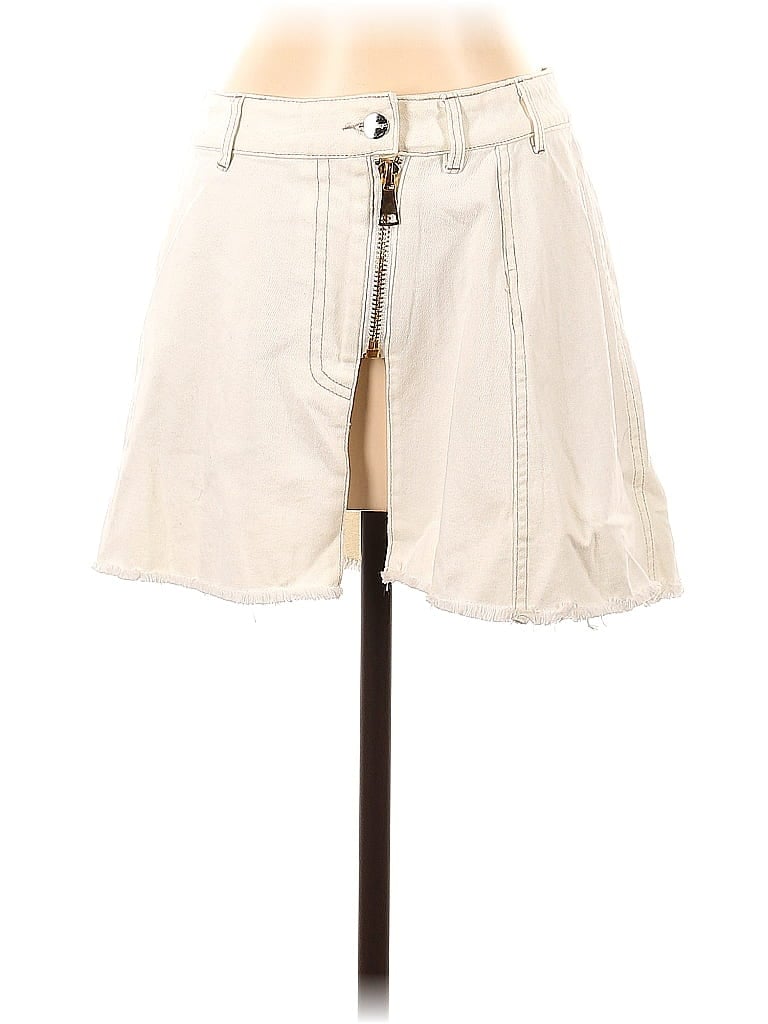 Pre-owned Sundays Denim Skirt In White