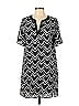 Mundi 100% Polyester Chevron-herringbone Black Casual Dress Size L - photo 1