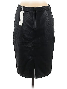 Sunny Girl Faux Leather Skirt (view 2)
