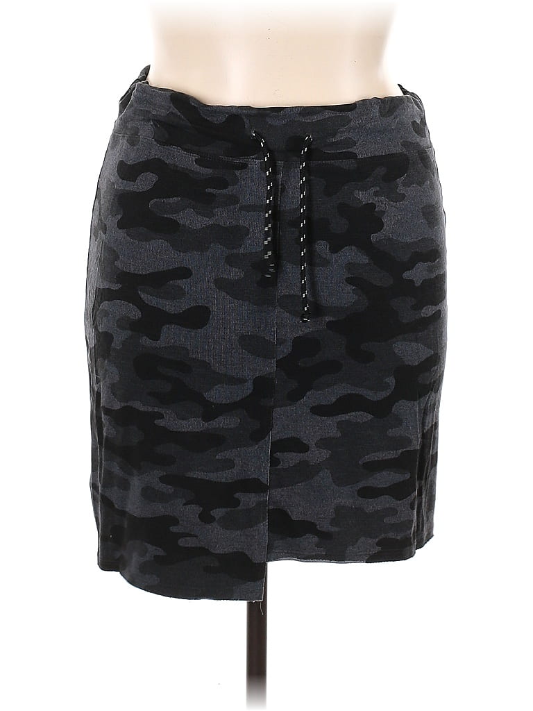Sundry Camo Black Casual Skirt Size XL - photo 1