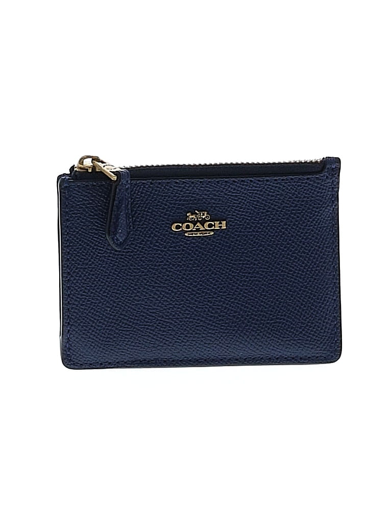 Coach 100% Leather Blue Leather Card Holder One Size - 69% off | ThredUp