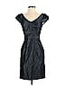 Antonio Melani Jacquard Damask Brocade Black Cocktail Dress Size 0 - photo 1