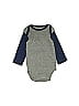 Carter's Color Block Gray Long Sleeve Onesie 0-3 MO / 3 MO - photo 1
