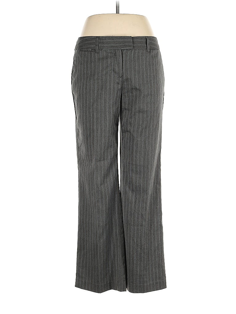 Daisy Fuentes Chevron-herringbone Gray Dress Pants Size 10 (Petite) - photo 1