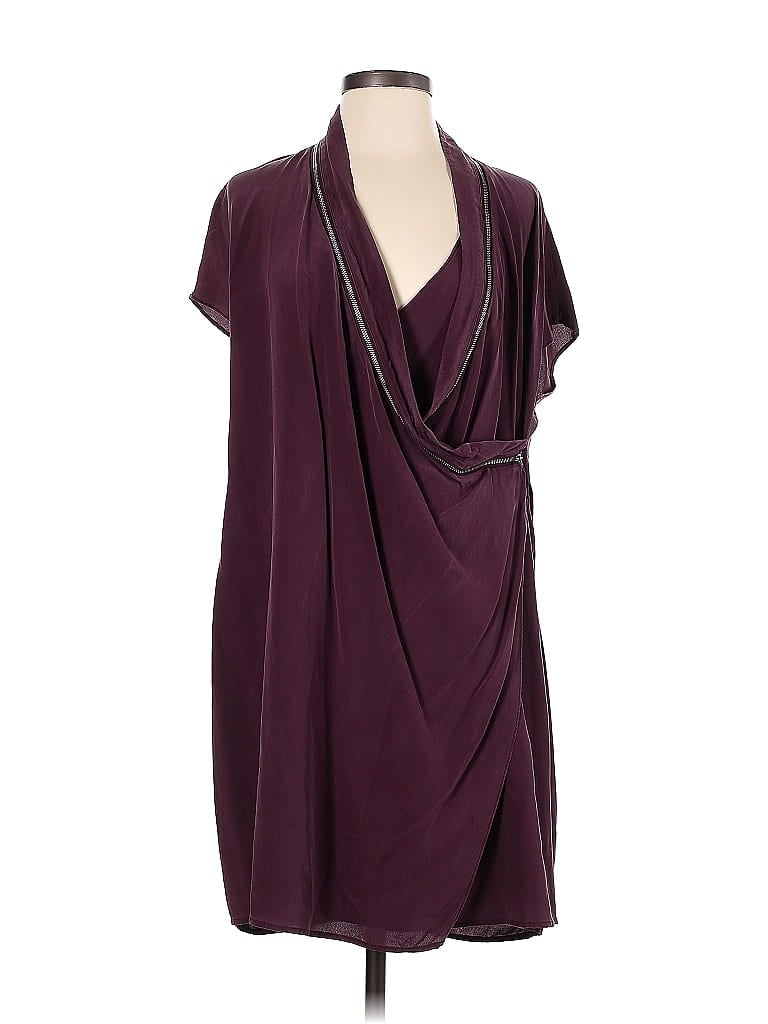 Pre-owned Allsaints Cocktail Dress In Burgundy