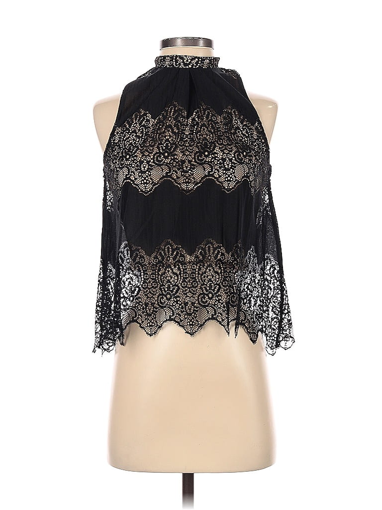 Pre-owned Love, Fire Sleeveless Blouse In Black