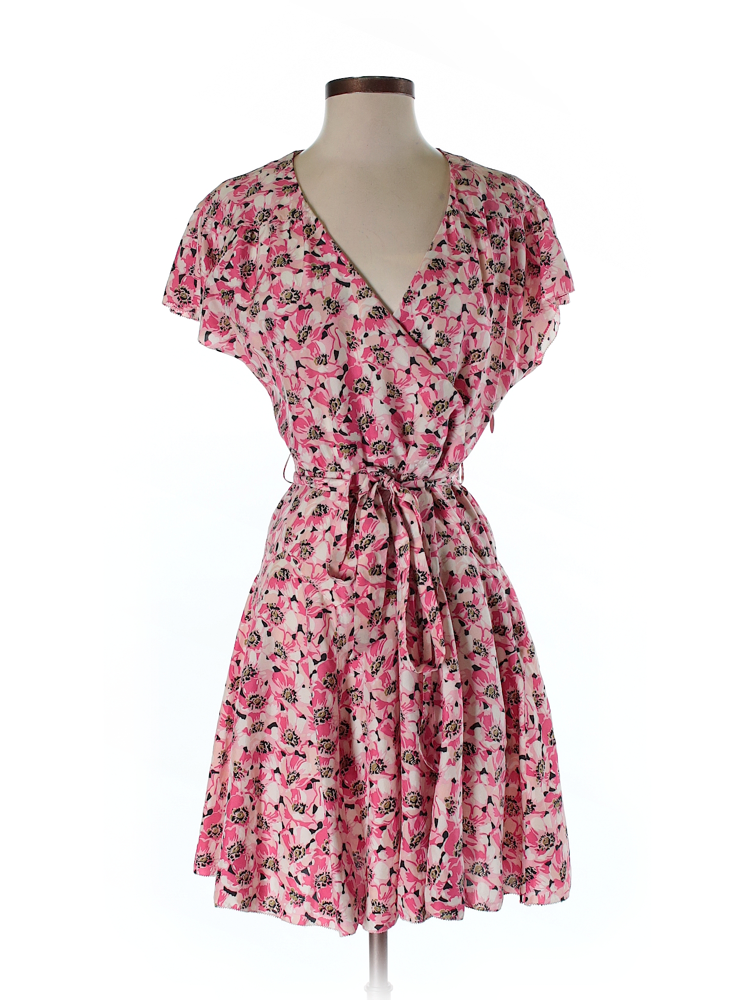 Juicy Couture 100% Silk Floral Pink Silk Dress Size 2 - 85% off | thredUP