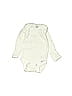 Gerber 100% Cotton Solid Ivory Long Sleeve Onesie Size 0-3 mo - photo 1