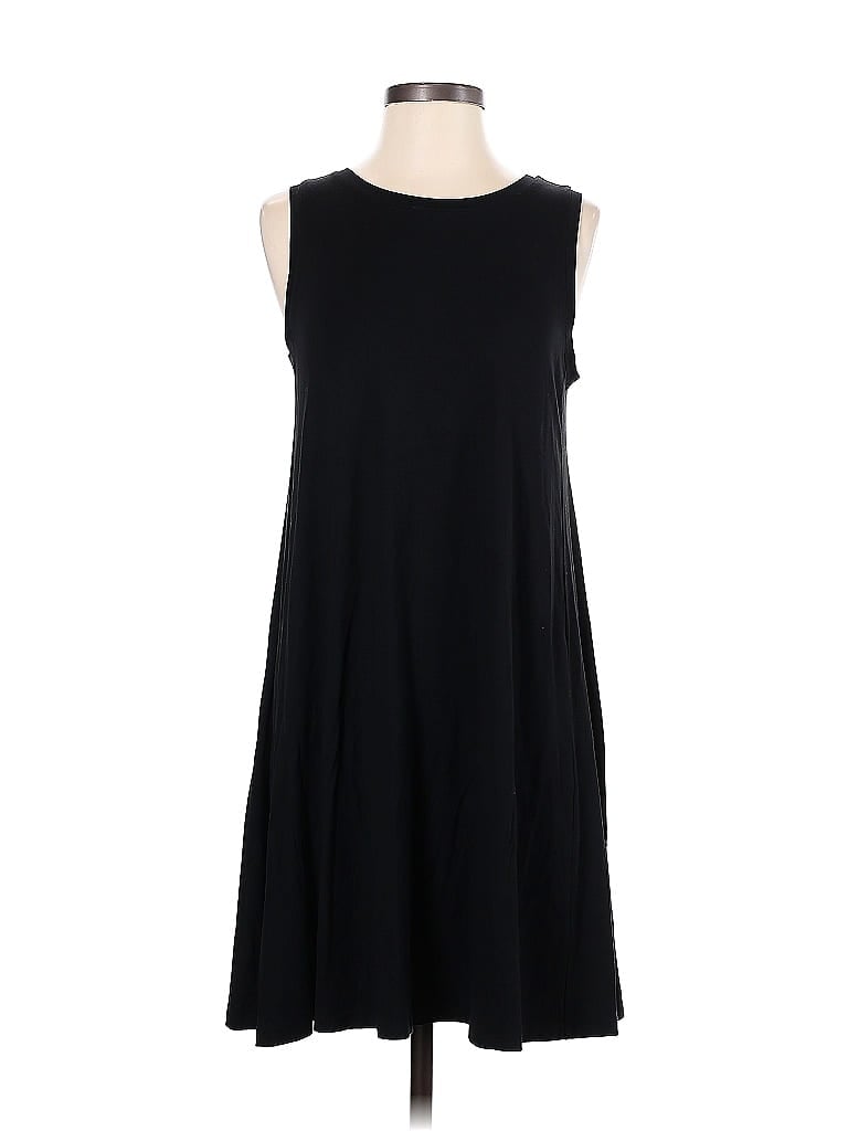 Ann Taylor LOFT Outlet Solid Black Casual Dress Size S - photo 1